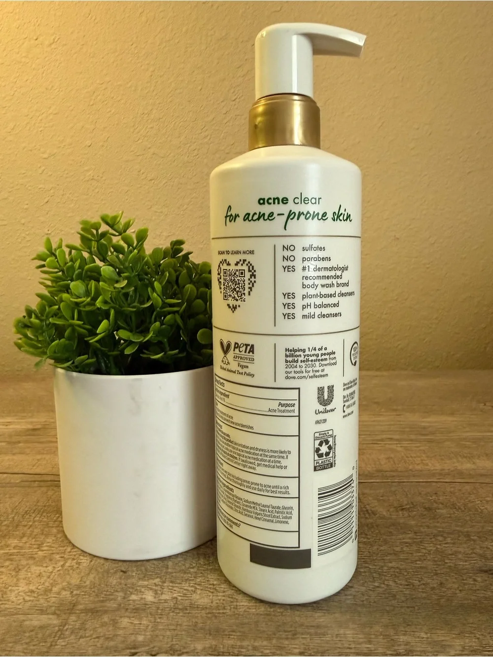 Dove Body Love Acne Clear Body Cleanser Salicylic Acid Acne Treatment